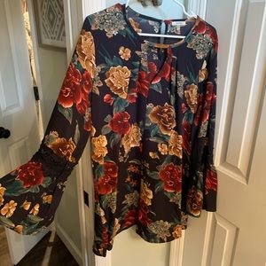 Floral long sleeve dress